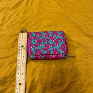 Vera Bradley floral zipper wallet